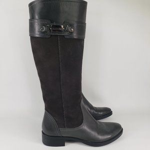 GEOX Suede & Leather Tall Riding Boots Size 6.5